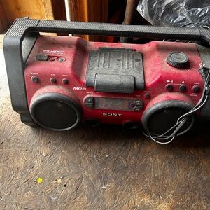 Sony Black and Red MP3 Boombox